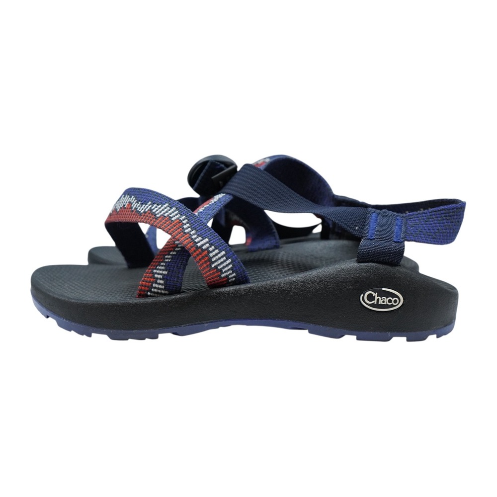 Chaco Navy Blue Red Patterned Strap Outdoor Sandals